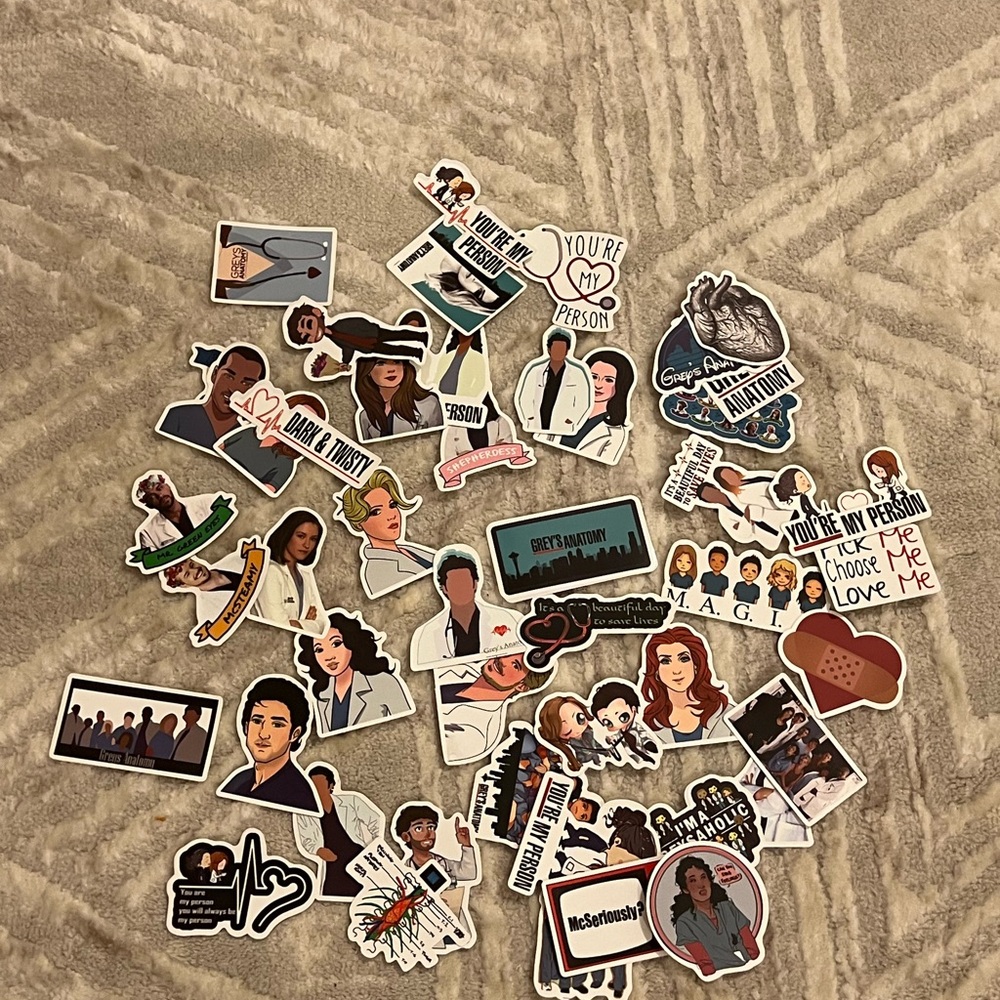 NEW Greys Anatomy Sticker Set